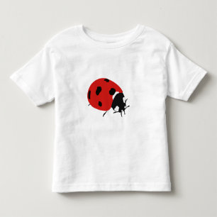Camiseta Ilustração de Joaninha Vermelha Fofa