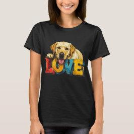 Camiseta Ilustração de Labrador Lab Love | Gráfico para Ama