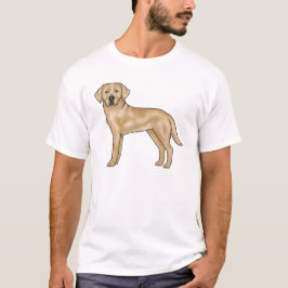 Camiseta Ilustração de Labrador Retriever Cartoon em Amarel