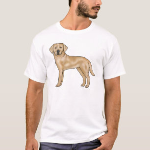 Camiseta Ilustração de Labrador Retriever Cartoon em Amarel
