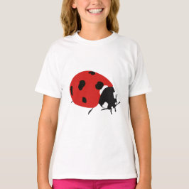 Camiseta Ilustração de Ladybug Vermelho Bonito
