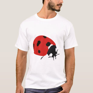 Camiseta Ilustração de Ladybug Vermelho Bonito