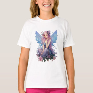 Camiseta Ilustração de Leite Sussura de lavanda