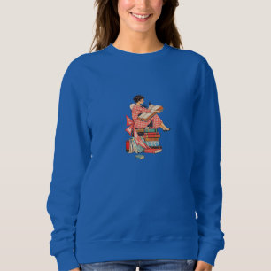 Camiseta Ilustração de Leitor de Livros Antigos