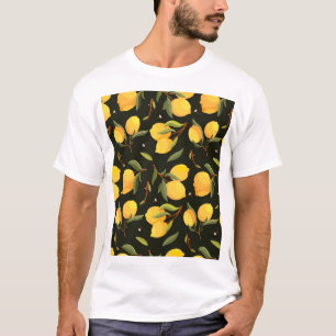 Camiseta Ilustração De Limão: Padrão Sem Costura Pinado À M