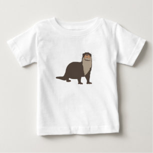 Camiseta Ilustração de Lontra Cuta