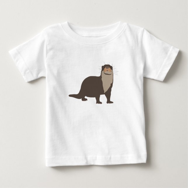 Camiseta Ilustração de Lontra Cuta (Frente)