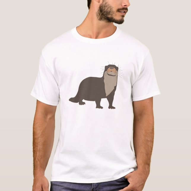 Camiseta Ilustração de Lontra Cuta (Frente)