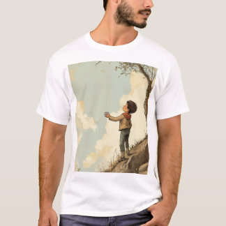 Camiseta "Ilustração de Menino Desenhado à Mão - Escoteiro 