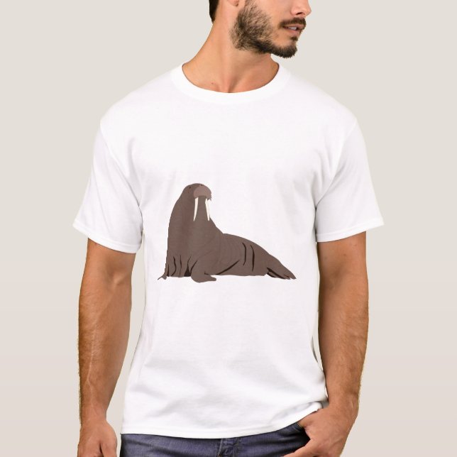 Camiseta Ilustração de Morsa Fofa (Frente)