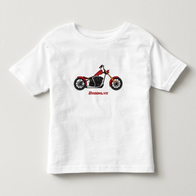 Camiseta Ilustração de moto estilo Chopper (Frente)