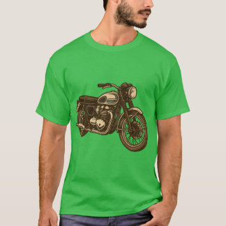 Camiseta Ilustração de Motociclo Vintage