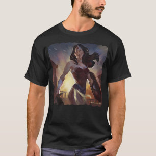 Camiseta Ilustração de Mulher Maravilha de Crise Infinita