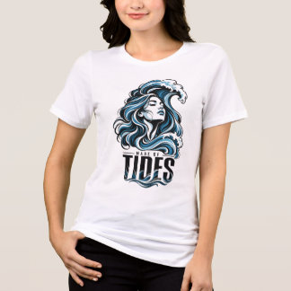 Camiseta Ilustração de Mulher Onda Fluida