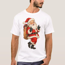 Ilustração de Natal do Papai Noel Engraçado Vintag