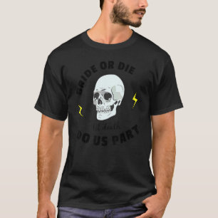 Camiseta Ilustração de Noivado Noiva Dizendo Brida