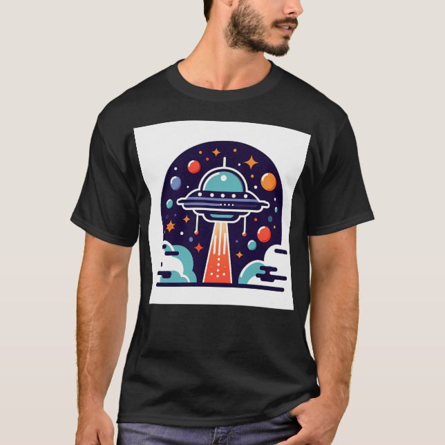Camiseta Ilustração de Ovni (Frente)