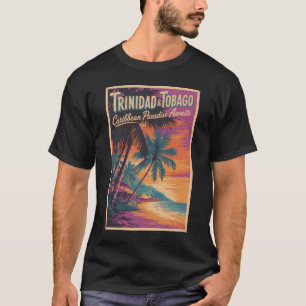 Camiseta Ilustração de paisagem de Trinidad e Tobago Viagem