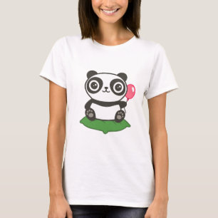 Camiseta Ilustração de Panda Bonita