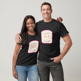 Camiseta Ilustração de Pão e Manteiga Cuta