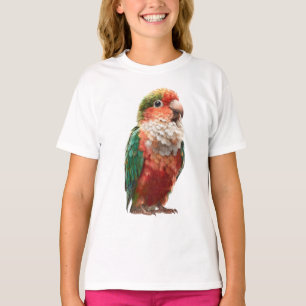 Camiseta Ilustração de Papagaio Tropical Vibrante para Cria