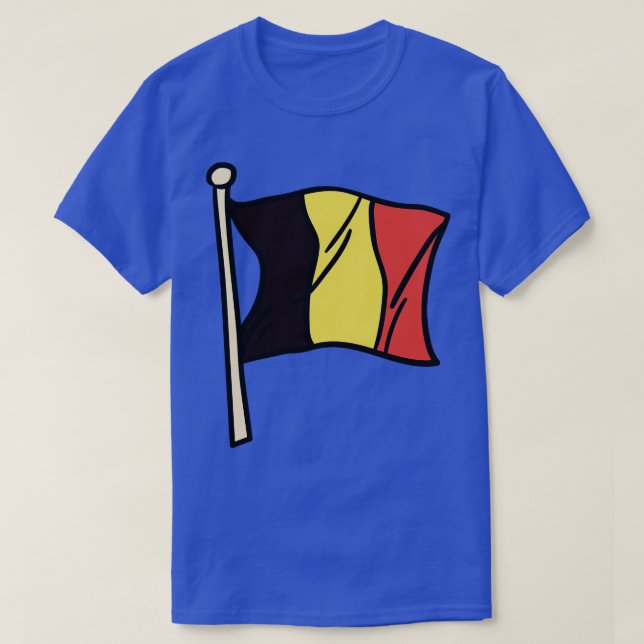 Camiseta Ilustração de pavilhão belga (Frente do Design)