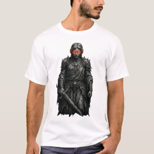 Camiseta Ilustração de Pedra de Anjo Caído Estética Escura