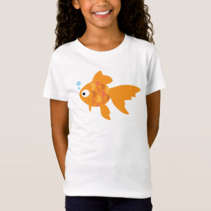 Camiseta Ilustração de Peixe Dourada Amigável