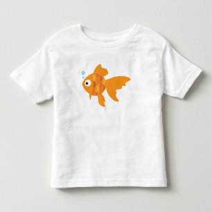 Camiseta Ilustração de Peixe Dourada Amigável