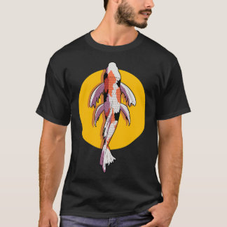 Camiseta Ilustração de peixe koi temática de desenho animad