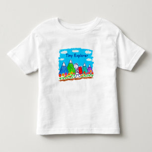 Camiseta Ilustração de Pequena Figura de Pauzinhos Exploran