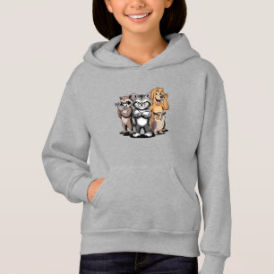 Camiseta Ilustração de Personagem de Equipe de Animais de D