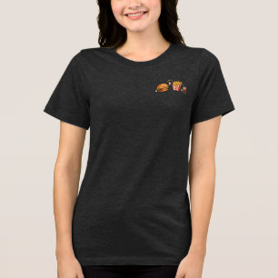 Camiseta Ilustração de Personagens Amigos de Sushi Kawaii F