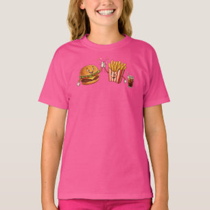Camiseta Ilustração de Personagens Fofos e Kawaii de Amigos