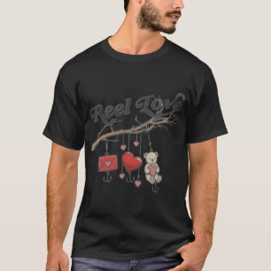 Camiseta Ilustração de Pesca de Amor Verdadeiro — Estilo Vi
