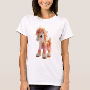 Camiseta Ilustração de Pônei Fofinho Sonho de Pôr do Sol Mu