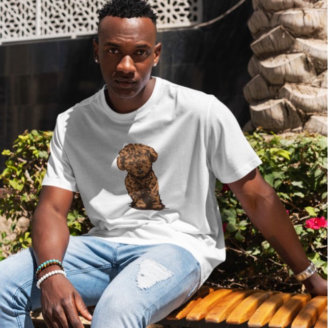 Camiseta Ilustração de Poodle Dog (Criador carregado)