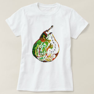 Camiseta Ilustração de pop de fruta de pintura de pérola de