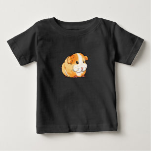 Camiseta Ilustração de Porquinho-da-Índia Fofa Desenhada à