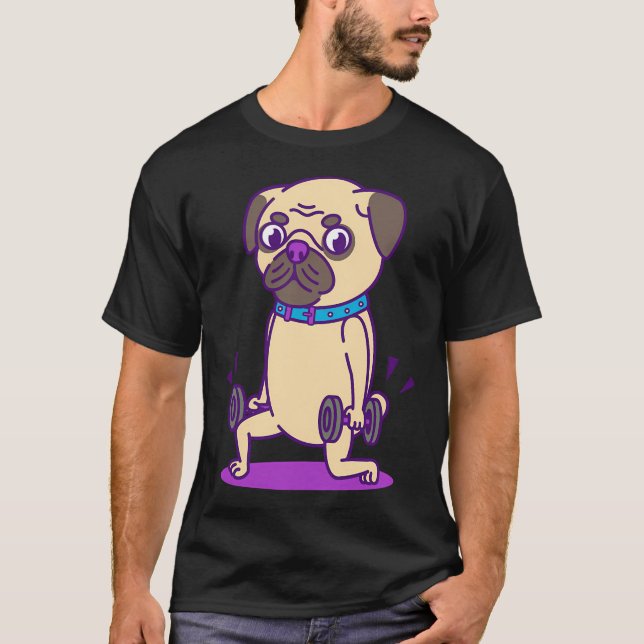 Camiseta Ilustração de Pug (Frente)