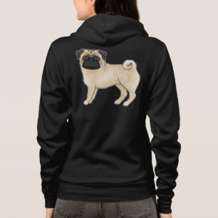 Camiseta Ilustração de Pug da raça cachorro Mops cor de cor