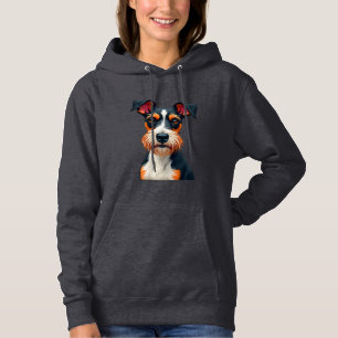 Camiseta Ilustração de retrato de cachorro colorido retrô V