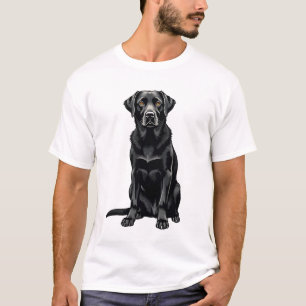 Camiseta Ilustração de retrato de cão Labrador Retriever pr