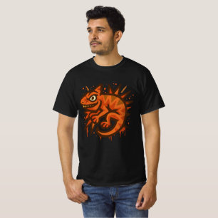 Camiseta Ilustração de Salamandra em Negrito
