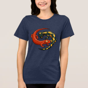 Camiseta Ilustração de Salamandra Vermelha & Salamandra de 
