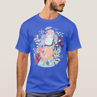 Camiseta Ilustração de Sereia de Amor