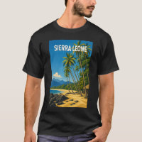 Ilustração de Serra Leoa Viagem Arte Vintage