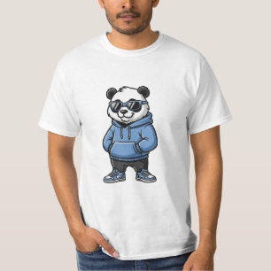 Camiseta Ilustração de Streetwear do Panda Legal – Unisex