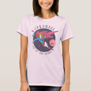 Camiseta Ilustração de Supergirl Voando para Cima