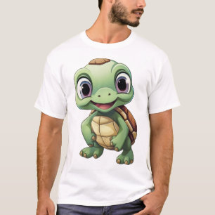 Camiseta Ilustração de tartaruga de desenho animado Cópia